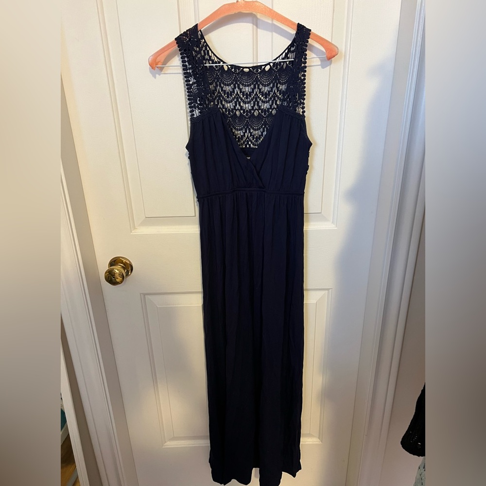 Ever new Blue maxi dress with crochet back